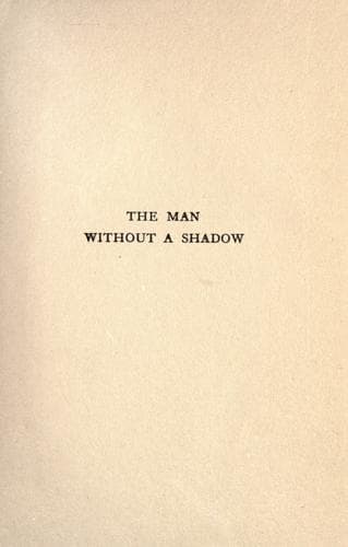 Tapa de The man without a shadow