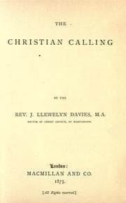 Tapa de The Christian calling