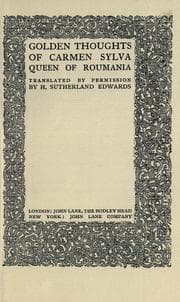Tapa de Golden thoughts of Carmen Sylva [pseud.], Queen of Roumania