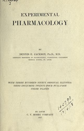 Tapa de Experimental pharmacology