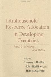 Tapa de Intrahousehold resource allocation in developing countries