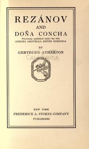 Tapa de Rezánov and Doña Concha