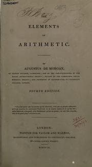Tapa de Elements of arithmetic