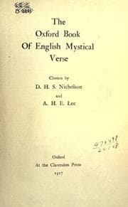 Tapa de The Oxford book of English mystical verse