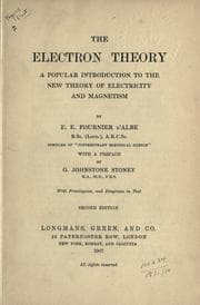 Tapa de The electron theory