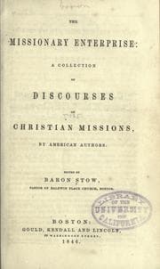 Tapa de The Missionary enterprise