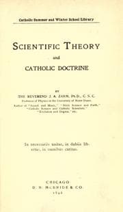 Tapa de Scientific theory and Catholic doctrine