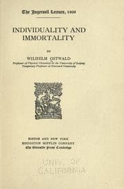 Tapa de Individuality and immortality
