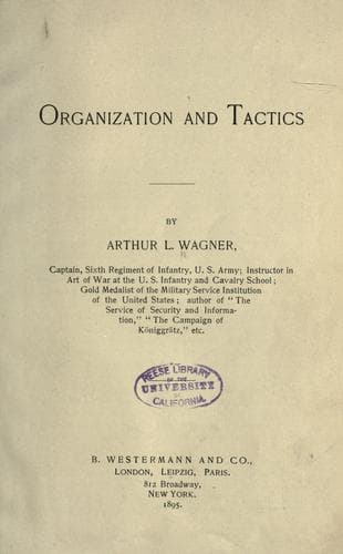Tapa de Organization and tactics