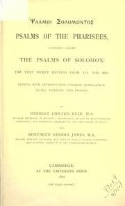 Tapa de Psalms of the Pharisees
