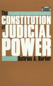 Tapa de The Constitution of Judicial Power (The Johns Hopkins Series in Constitutional Thought)