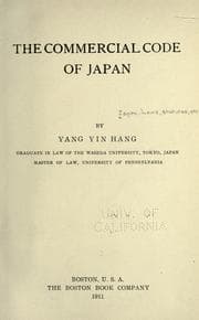 Tapa de The commercial code of Japan