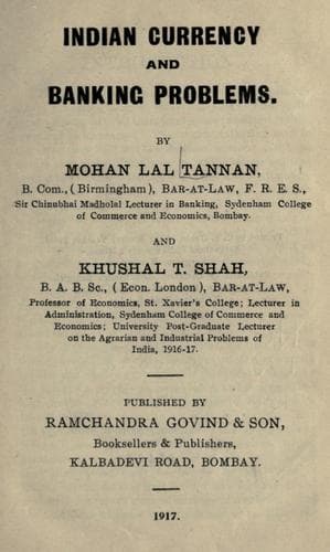 Tapa de Indian currency and banking problems