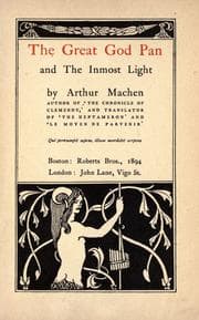 Tapa de The great god Pan, and, The inmost light