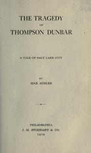 Tapa de The tragedy of Thompson Dunbar