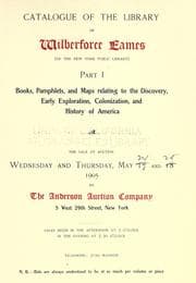 Tapa de Catalogue of the library of Wilberforce Eames ..