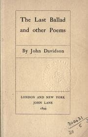 Tapa de The last ballad and other poems