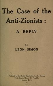 Tapa de The case of the anti-Zionists