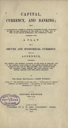 Tapa de Capital, currency, and banking