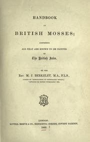 Tapa de Handbook of British mosses