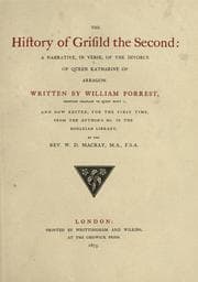 Tapa de The history of Grisild the Second