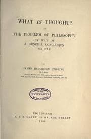 Tapa de What Is Thought? Or The Problem Of Philosophy By Way Of A General Conclusion So Far