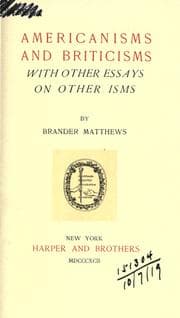 Tapa de Americanisms and Briticisms, with other essays on other isms