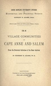 Tapa de Village communities of Cape Anne and Salem