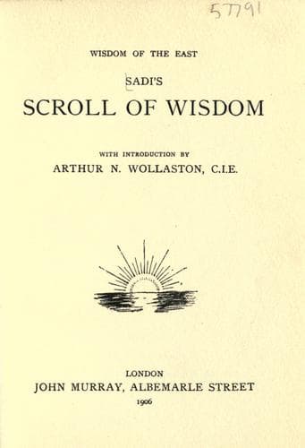 Tapa de Sadi's Scroll of wisdom