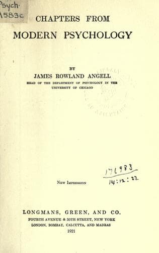 Tapa de Chapters from modern psychology