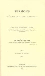 Tapa de Sermons preached in several synagogues