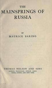Tapa de The mainsprings of Russia