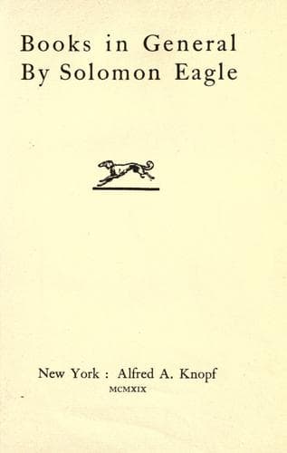 Tapa de Books in general