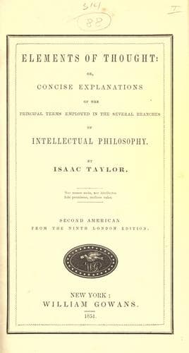 Tapa de Elements of thought