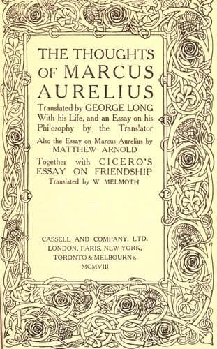 Tapa de The thoughts of Marcus Aurelius