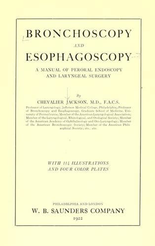 Tapa de Bronchoscopy and esophagoscopy