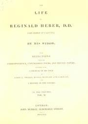 Tapa de The life of Reginald Heber, D.D., Lord Bishop of Calcutta