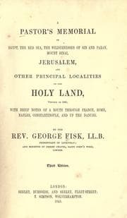 Tapa de A pastor's memorial of Egypt, the Red Sea, the wildernesses of Sin and Paran, Mount Sinai, Jerusalem