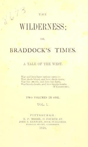 Tapa de The wilderness, or, Braddock's times