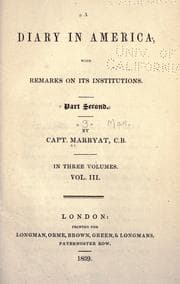 Tapa de A diary in America, with remarks on its institutions. Part second