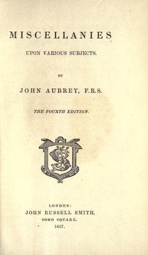 Tapa de Miscellanies upon various subjects