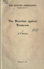 Tapa de The reaction against Tennyson