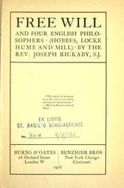 Tapa de Free will and four English philosophers
