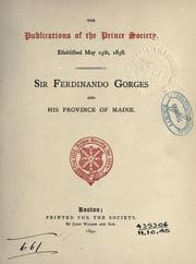 Tapa de Sir Ferdinando Gorges and his province of Maine