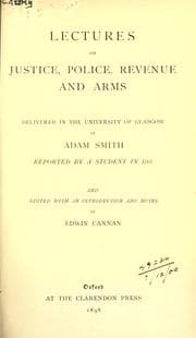 Tapa de Lectures on justice, police, revenue and arms