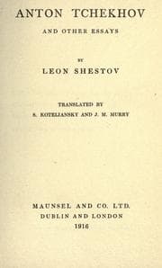 Tapa de Anton Tchekhov, and other essays