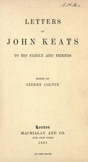 Tapa de The letters of John Keats