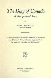 Tapa de The duty of Canada at the present hour
