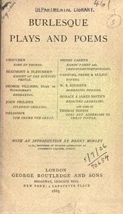 Tapa de Burlesque plays and poems