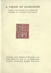 Tapa de A vision of Giorgione